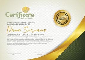 Luxury horizontal certificate template with textured dark background vector