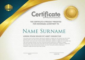 Luxury horizontal certificate template with textured dark background vector