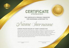 Luxury horizontal certificate template with textured dark background vector