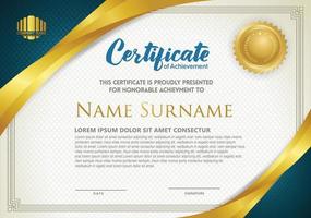 Luxury horizontal certificate template with textured dark background vector