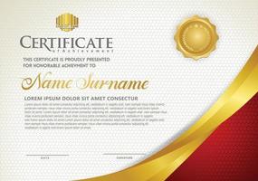 Luxury horizontal certificate template with textured dark background vector