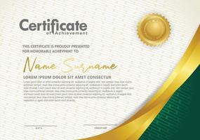 Luxury horizontal certificate template with textured dark background vector