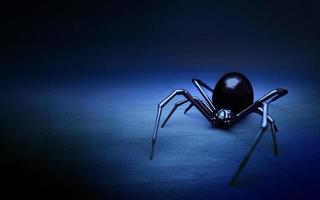 araña viuda negro. ilustración 3d foto