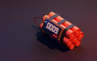 timebomb made of dynamite 3d render photo
