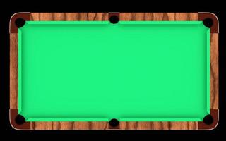 Empty billiard table. 3d render photo