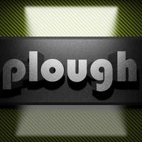 plough word of iron on carbon photo