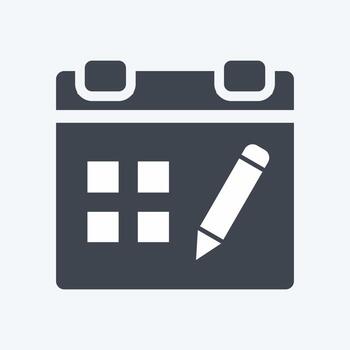 icono crear evento. adecuado para el símbolo de la interfaz de usuario. estilo de glifo. diseño simple editable. vector de plantilla de diseño. ilustración de símbolo simple