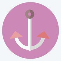 Icon Anchor 2. suitable for Sea symbol. flat style. simple design editable. design template vector. simple symbol illustration vector