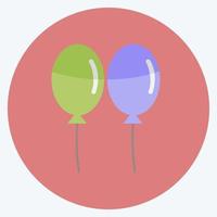 globos de icono. adecuado para el símbolo de la boda. estilo plano diseño simple editable. vector de plantilla de diseño. ilustración de símbolo simple