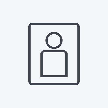 retrato de icono. adecuado para el símbolo de edición de fotos. estilo de línea diseño simple editable. vector de plantilla de diseño. ilustración de símbolo simple