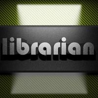 librarian word of iron on carbon photo