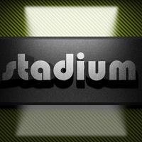 stadium word of iron on carbon photo