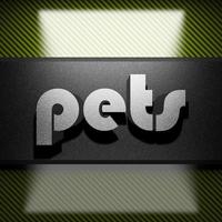 pets word of iron on carbon photo