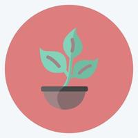 planta de icono. adecuado para el símbolo de primavera. estilo plano diseño simple editable. vector de plantilla de diseño. ilustración de símbolo simple