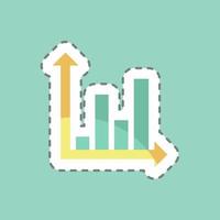 Sticker line cut Statistical Analysis. suitable for data analytics symbol. simple design editable. design template vector. simple symbol illustration vector