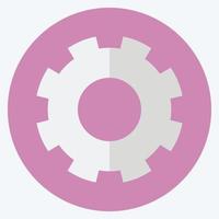 Icon Settings. suitable for Mobile Apps symbol. flat style. simple design editable. design template vector. simple symbol illustration vector