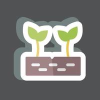 Sticker Sprouts. suitable for Garden symbol. simple design editable. design template vector. simple symbol illustration vector