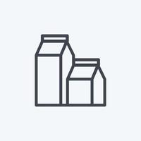 Icon Milk Product. suitable for Drink symbol. line style. simple design editable. design template vector. simple symbol illustration vector