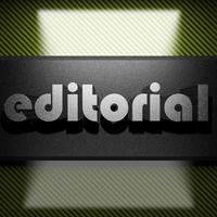 editorial word of iron on carbon photo