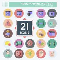 Programming Icon Set. suitable for Programming symbol. flat style. simple design editable. design template vector. simple symbol illustration vector