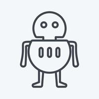 Icon Robot. suitable for Programming symbol. line style. simple design editable. design template vector. simple symbol illustration vector