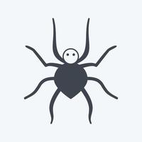 Icon Spider. suitable for animal symbol. glyph style. simple design editable. design template vector. simple symbol illustration vector