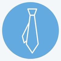 corbata de icono. adecuado para el símbolo de accesorios masculinos. estilo de ojos azules. diseño simple editable. vector de plantilla de diseño. ilustración de símbolo simple