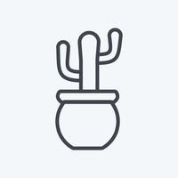 Icon Plant. suitable for Home symbol. line style. simple design editable. design template vector. simple symbol illustration vector