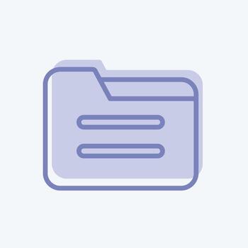 Icon Folder. suitable for web interface symbol. two tone style. simple design editable. design template vector. simple symbol illustration vector