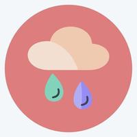 icono lloviendo. adecuado para el símbolo de primavera. estilo plano diseño simple editable. vector de plantilla de diseño. ilustración de símbolo simple