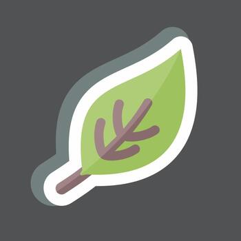 Sticker Leaf. suitable for Spring symbol. simple design editable. design template vector. simple symbol illustration vector