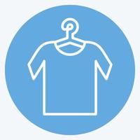 Icon Shirt on Hanger. suitable for Tailor symbol. blue eyes style. simple design editable. design template vector. simple symbol illustration vector