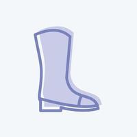 Icon Long Boots. suitable for Spring symbol. two tone style. simple design editable. design template vector. simple symbol illustration vector