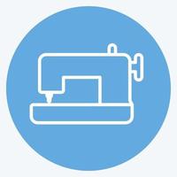 Icon Sewing Machine. suitable for Home symbol. blue eyes style. simple design editable. design template vector. simple symbol illustration vector