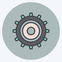 Icon Settings. suitable for web interface symbol. color mate style. simple design editable. design template vector. simple symbol illustration vector