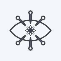 Icon Observation. suitable for data analytics symbol. line style. simple design editable. design template vector. simple symbol illustration vector