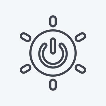 icono de energía. adecuado para el símbolo de la comunidad. estilo de línea diseño simple editable. vector de plantilla de diseño. ilustración de símbolo simple