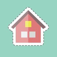 Sticker line cut Garden House. suitable for Garden symbol. simple design editable. design template vector. simple symbol illustration vector