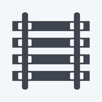 Icon Rails. suitable for Wild West symbol. glyph style. simple design editable. design template vector. simple symbol illustration vector