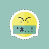 Sticker line cut Cyber Bullying. suitable for Feedback symbol. simple design editable. design template vector. simple symbol illustration vector