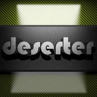 deserter word of iron on carbon photo