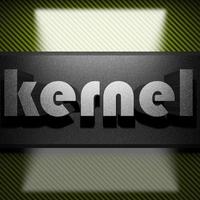 kernel word of iron on carbon photo