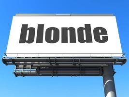 blonde word on billboard photo