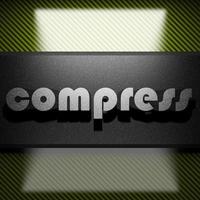 compress word of iron on carbon photo