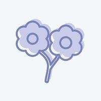 icono de flores pequeñas. adecuado para el símbolo del jardín. estilo de dos tonos. diseño simple editable. vector de plantilla de diseño. ilustración de símbolo simple