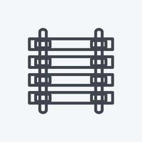 Icon Rails. suitable for Wild West symbol. line style. simple design editable. design template vector. simple symbol illustration vector