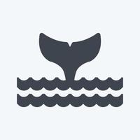 Icon Oceans. suitable for Community symbol. glyph style. simple design editable. design template vector. simple symbol illustration vector