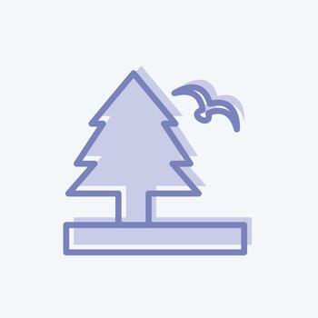 Icon Life on Land. suitable for Community symbol. two tone style. simple design editable. design template vector. simple symbol illustration vector