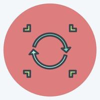 Icon Data Synchronization. suitable for data analytics symbol. color mate style. simple design editable. design template vector. simple symbol illustration vector