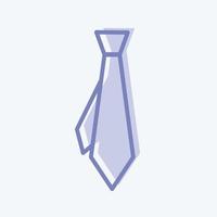 corbata de icono. adecuado para el símbolo de accesorios masculinos. estilo de dos tonos. diseño simple editable. vector de plantilla de diseño. ilustración de símbolo simple